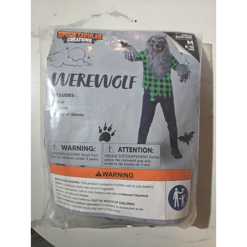 Spooktacular Creations Werewolf Cosplay Halloween Costume Sz Childs Medium 8-10